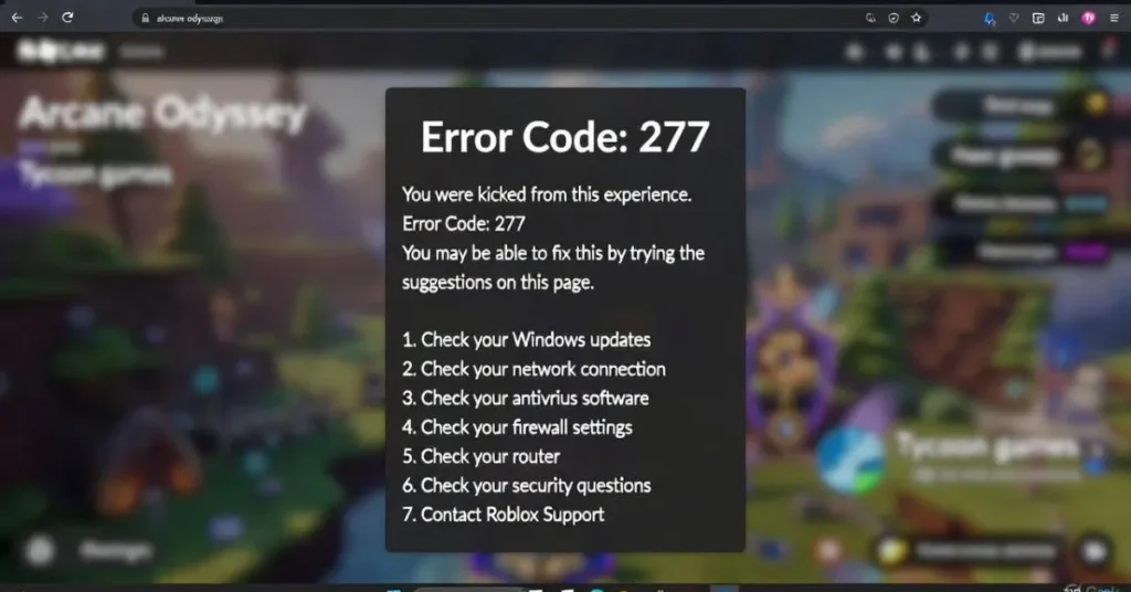 Roblox Error Code 277: How to Fix in 2025 Roblox Error Code 277